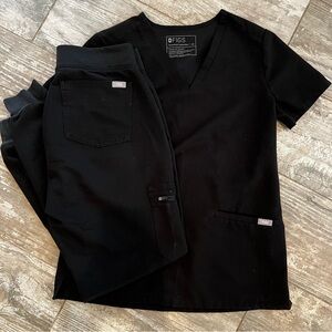 Figs Jet Black Medical Scrub Ensemble